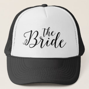 Casquette La mariée design de texte noir moderne
