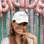 Casquette La mariée Personnalisée Chic Minimaliste Mariage<br><div class="desc">Ce casquette de mariée chic et simple porte votre nom sous une élégante typographie noire lisant The Bride. Customisez ces élégants et modernes casquettes de fête de mariée pour votre mariage.</div>