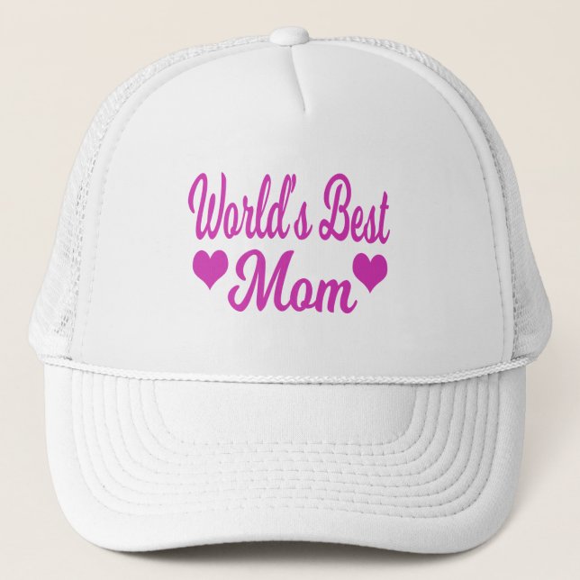Casquette La meilleure maman rose du monde (Devant)