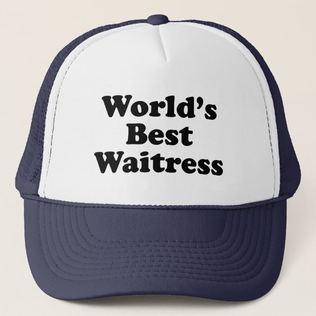 Casquette La meilleure serveuse du monde (Devant)