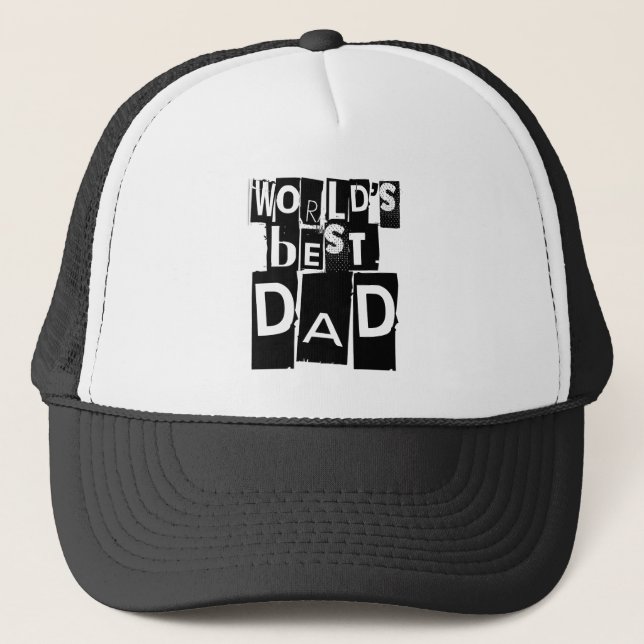 Casquette La meilleure typographie de papa du monde (Devant)