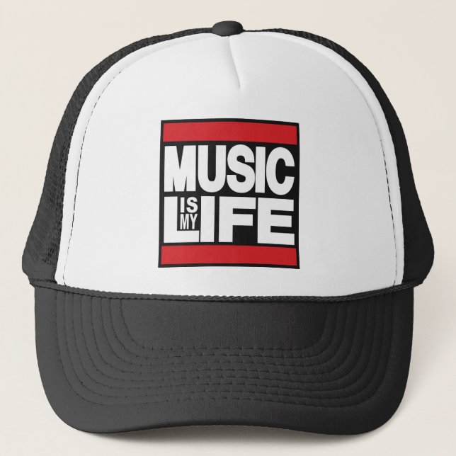 Casquette La musique est mon rouge de la vie (Devant)