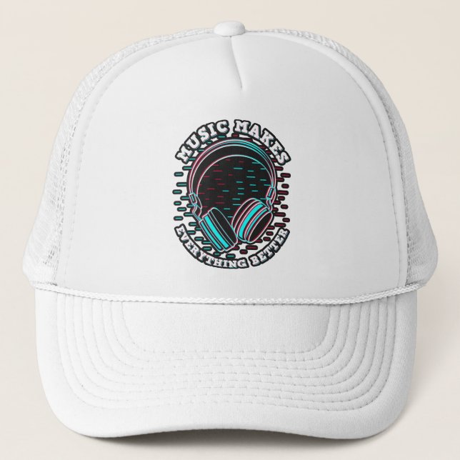Casquette La musique rend tout mieux (Devant)