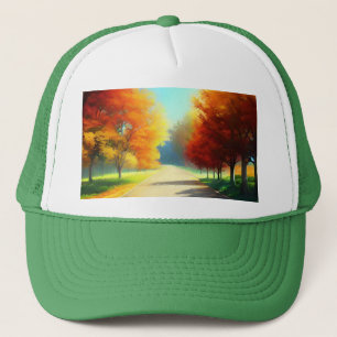 Casquette La nature Les arbres d'automne dans la forêt