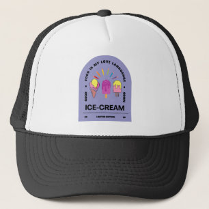 Casquette La nourriture est ma langue d'amour Crème glacée