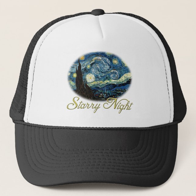 Casquette La Nuit étoilée de Vincent van Gogh. (Devant)