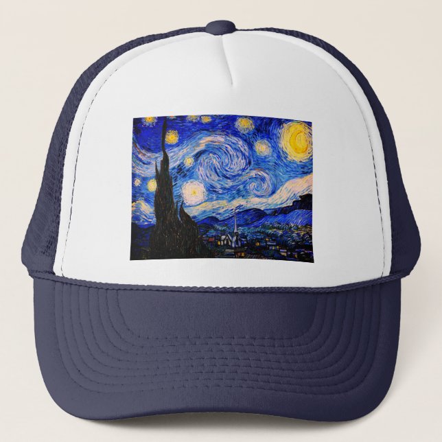 Casquette La nuit étoilée par Vincent Van Gogh (Devant)