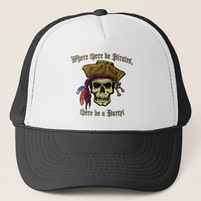 Casquette Là où il y ait des pirates (Devant)