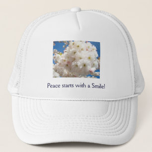 Casquette La paix commence avec un Sourire ! chapeaux Fleurs