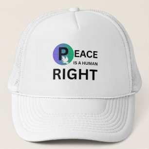 Casquette La paix est un droit humain   Militant minimaliste