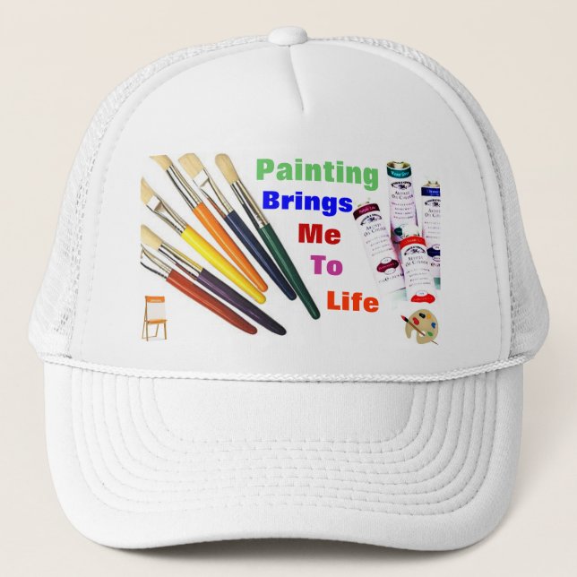 Casquette LA PEINTURE ME FAIT REVIVRE cap (Devant)