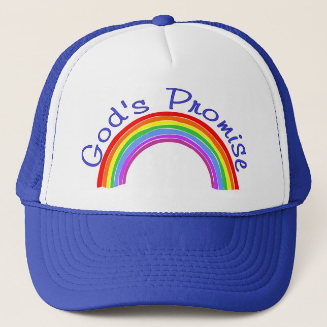 Casquette La promesse de Dieu avec le chrétien d'arc-en-ciel (Devant)