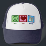 Casquette La sage-femme de Peace Love<br><div class="desc">Un signe de paix, un coeur, et une photo d'un éléphant mignon portant un bébé symbolisant les sages-femmes.</div>