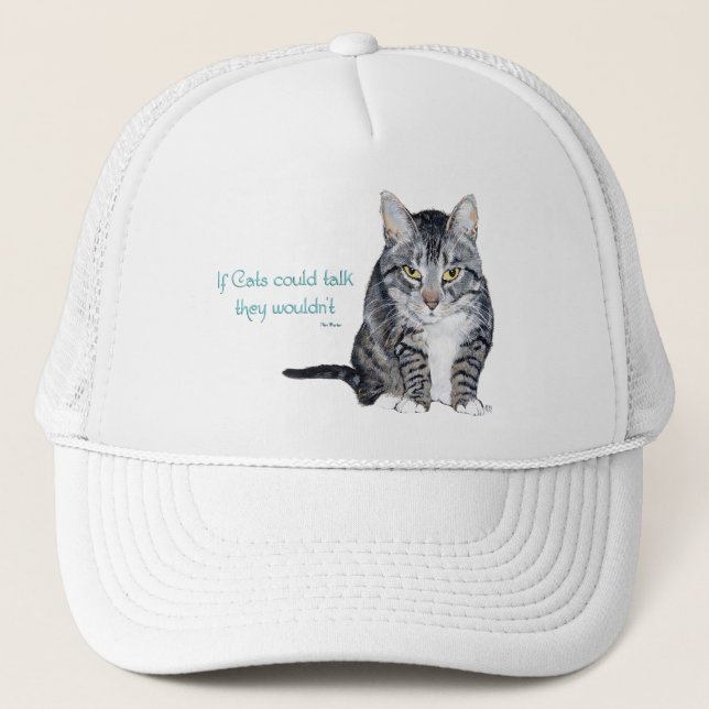 Casquette La sagesse des chats - si les chats pouvaient parl (Devant)