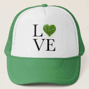 Casquette La Saint-Patrick Amour cœur vert scintillant