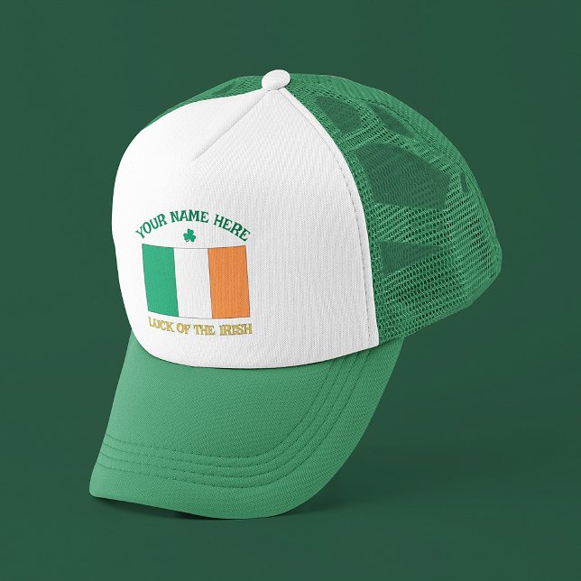 Casquette La Saint-Patrick Drapeau Irlande Nom Personnalisé  (Créateur téléchargé)