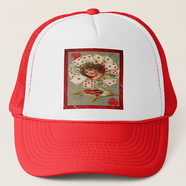 Casquette La Saint-Valentin Victorienne La Reine Des Coeurs (Devant)