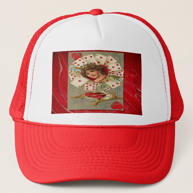 Casquette La Saint-Valentin Victorienne La Reine Des Coeurs (Devant)