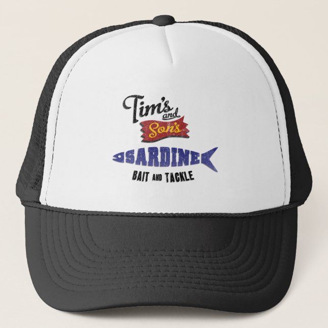 Casquette La sardine de Tim et de fils, l'amorce et le (Devant)