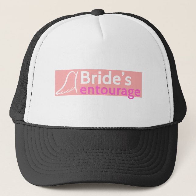 Casquette La suite de la mariée avec des ailes d'ange (Devant)