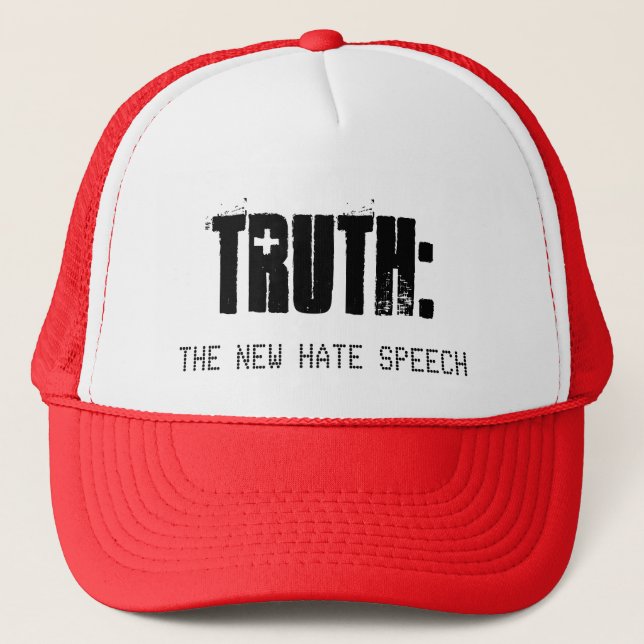 Casquette La vérité est le nouveau discours de haine - Casqu (Devant)