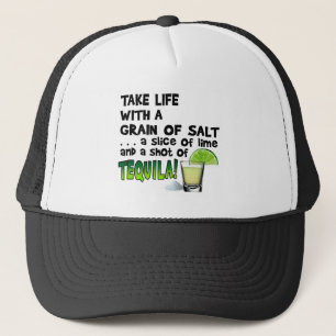 Casquette La vie, citron vert, sel, TEQUILA ! Humour de cock