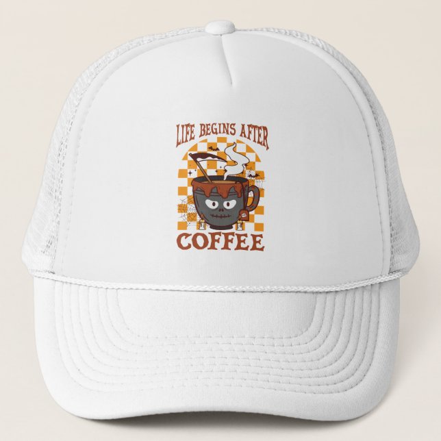 Casquette La vie commence après le café (Devant)