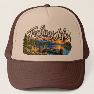 Casquette La vie de pêche Lac de montagne