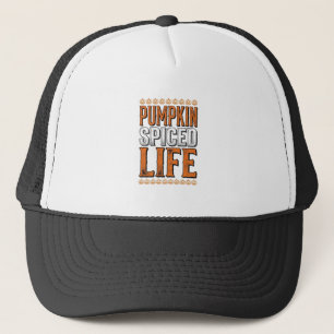 Casquette La vie épicée de citrouille Typographie Halloween