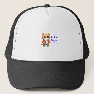 Casquette La vie est douce – Conception de chat cool mignon