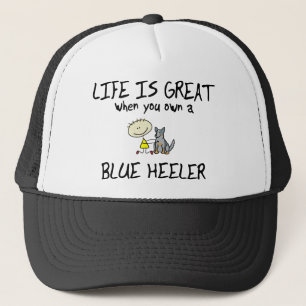 Casquette La vie est grand Heeler bleu