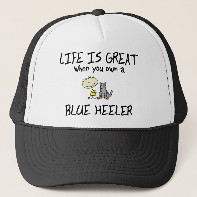 Casquette La vie est grand Heeler bleu (Devant)