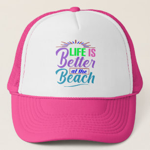 Casquette La vie est meilleure à la plage