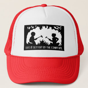 Casquette La vie est meilleure au coin du feu de camp