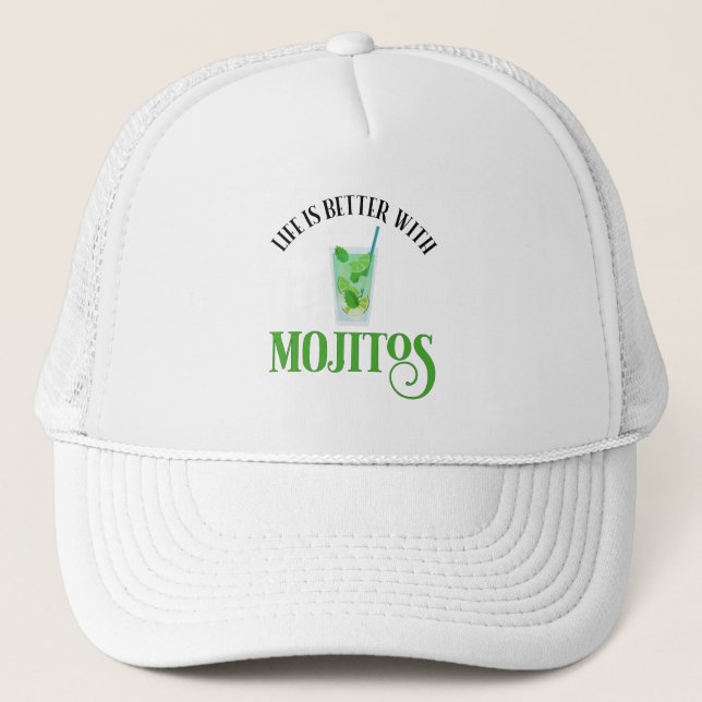 Casquette La Vie Est Meilleure Avec Mojitos (Devant)