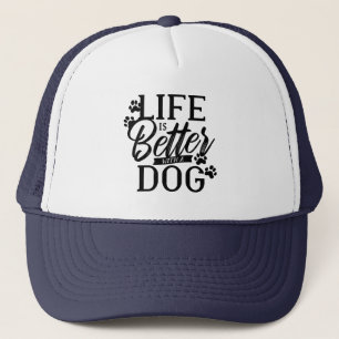 Casquette La vie est meilleure avec un chien