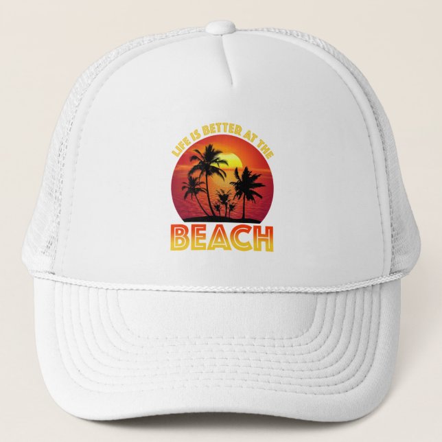Casquette La Vie Est Mieux À La Plage (Devant)