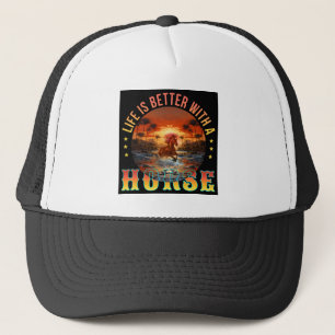 CASQUETTE LA VIE EST MIEUX AVEC UN CHEVAL