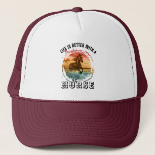 CASQUETTE LA VIE EST MIEUX AVEC UN CHEVAL