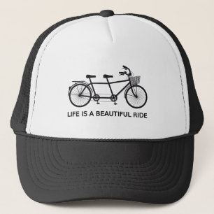 Casquette La vie est un beau tour, bicyclette tandem