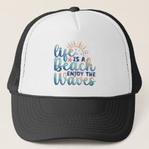 Casquette La vie est une plage, profitez des vagues nautique