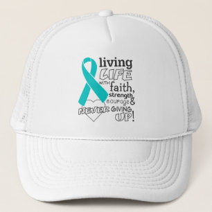 Casquette La vie vivante de Cancer ovarien avec la foi