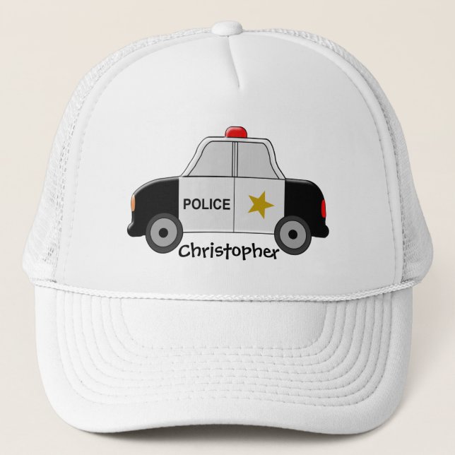 Casquette La voiture de police ajoutent juste le nom (Devant)