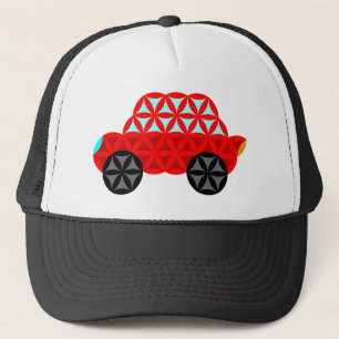 Casquette La Voiture De Vie - Formes Sacrées A3, Rouge.