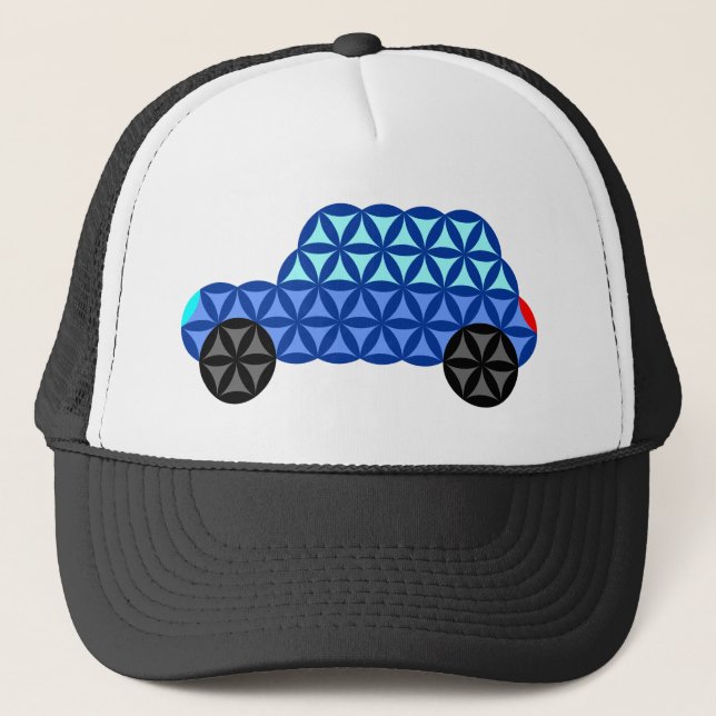 Casquette La Voiture De Vie - Formes Sacrées B1, Bleu. (Devant)