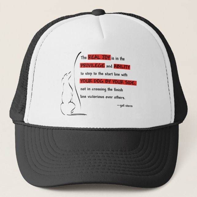 Casquette La vraie joie de l'agilité (Devant)