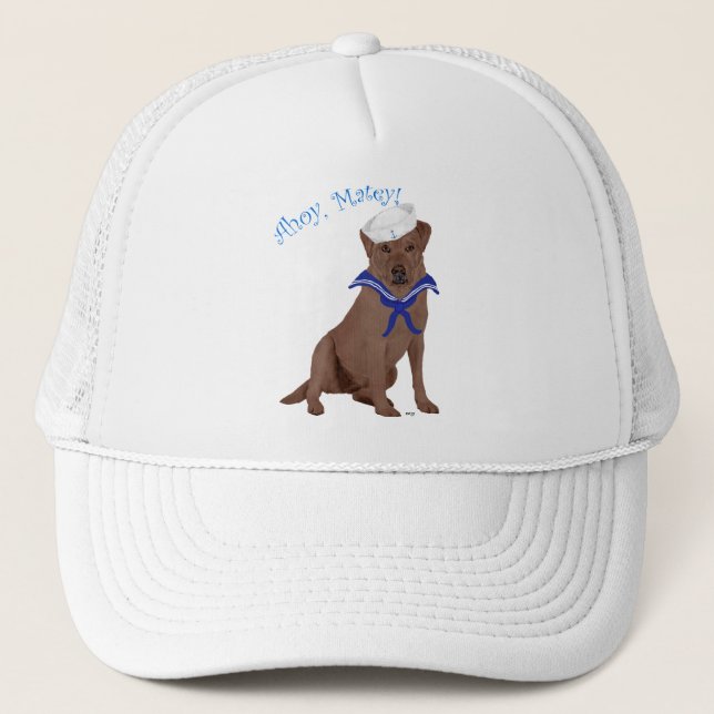 Casquette Labrador Retriever marron au chocolat (Devant)