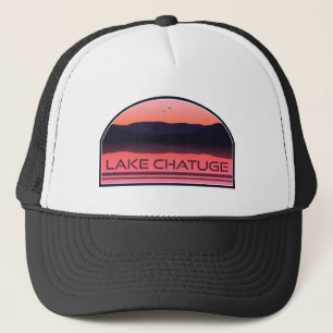 Casquette Lac Chatuge Caroline du Nord Géorgie Red Sunrise