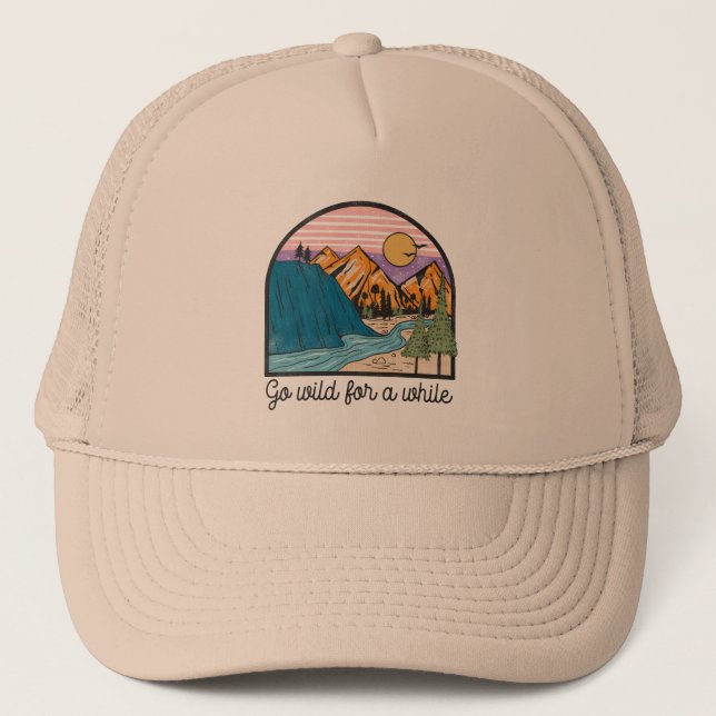 Casquette Lac cool art de mot sauvage  (Devant)
