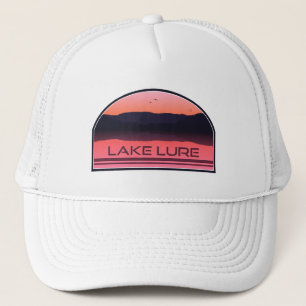 Casquette Lac Lure Caroline du Nord Lever de soleil rouge